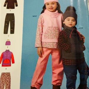 Simplicity R10257 Kids Pant Set  Sizes 4-6 New Uncut